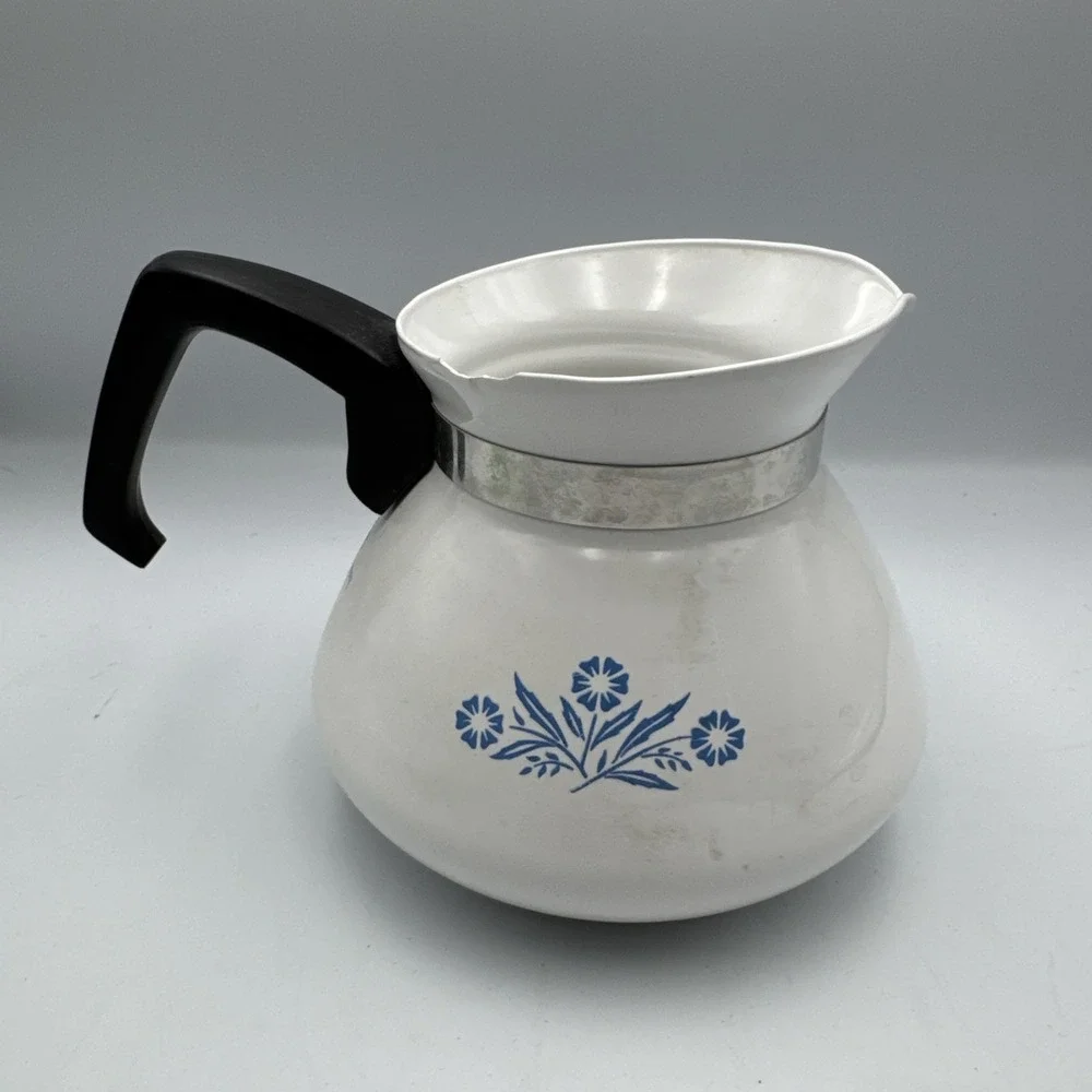 Vtg Corning Ware Blue Cornflower Kettle 6 Cup Tea Pot P-104 without Lid - Read!